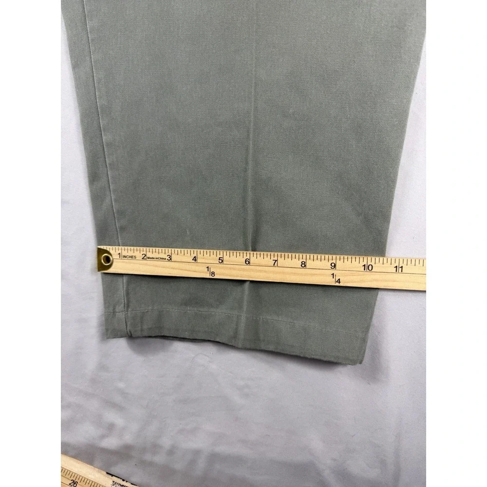 cabela's aged khakis, flat front pants, slacks, green, men's 46x24